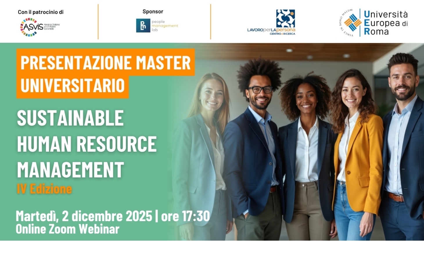 Presentazione online del Master in Sustainable Resource Management