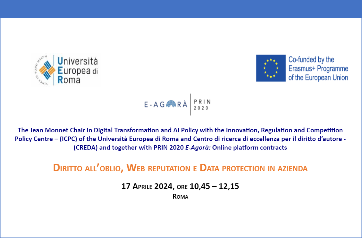 Diritto all’oblio, web reputation e data protection in azienda