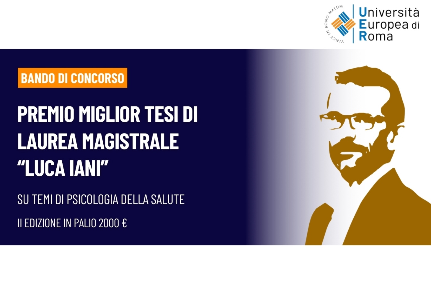 II edizione del Premio “Luca Iani” per la miglior tesi di laurea magistrale in Psicologia della Salute