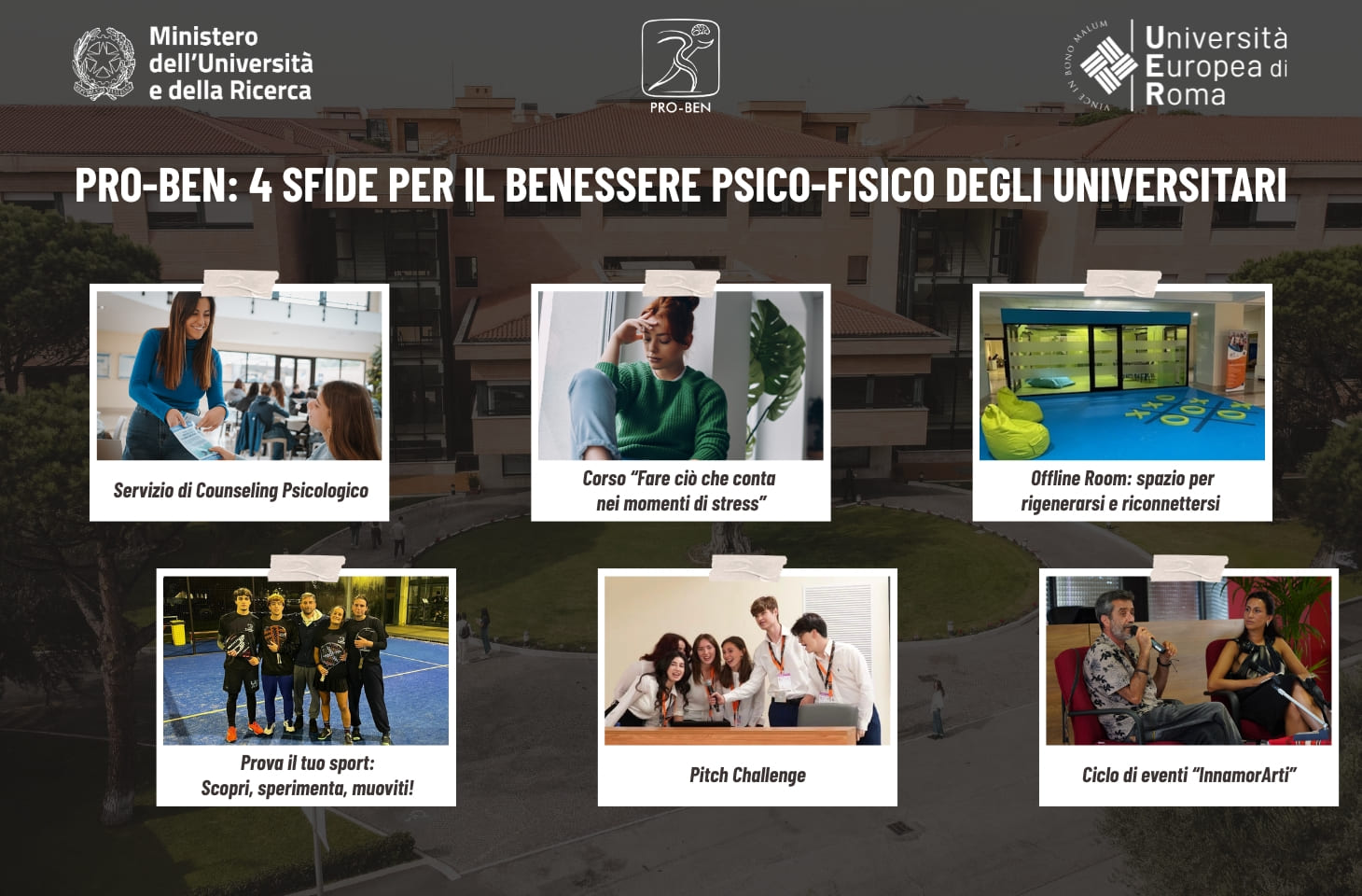 PRO-BEN – quattro Sfide per il Benessere psico-fisico degli studenti universitari