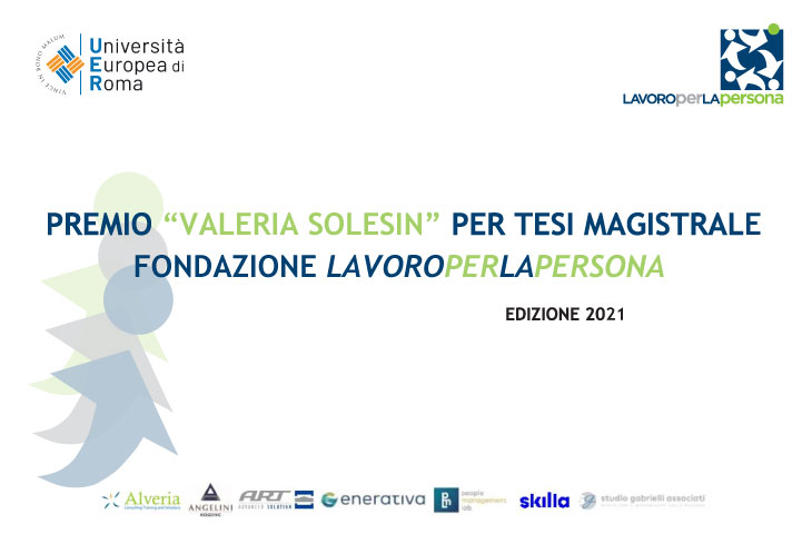 VI Edizione Premio “Valeria Solesin” per Tesi Magistrale