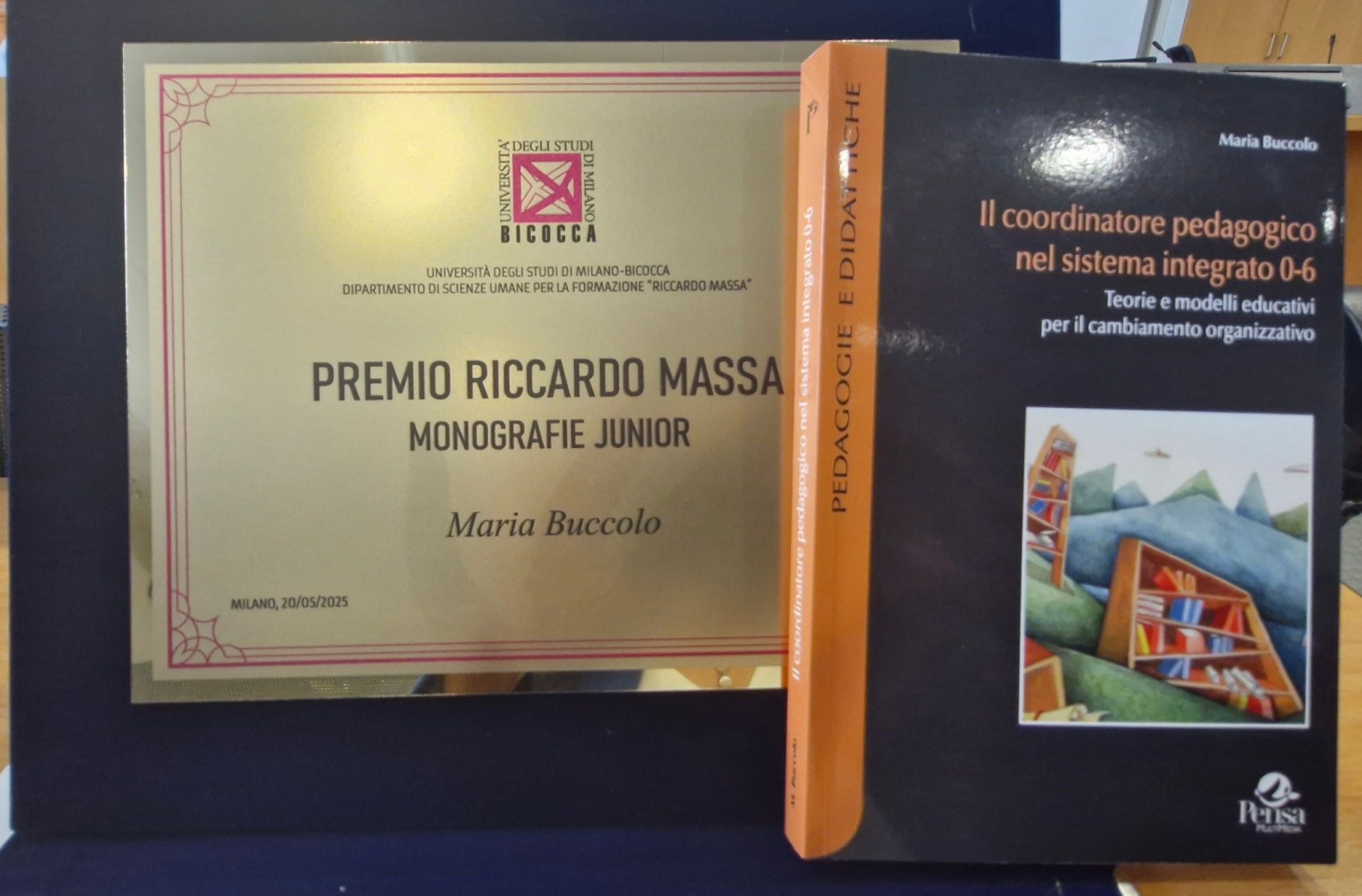 La prof.ssa Buccolo tra I vincitori del premio Riccardo Massa