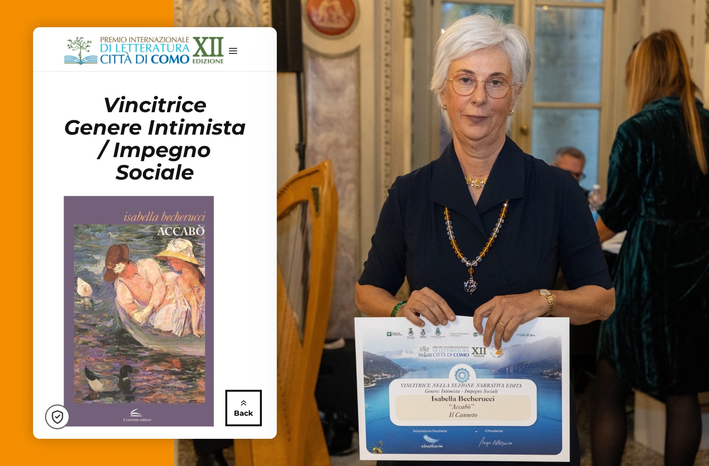 Premio Int.le Citta di Como per la Prof.ssa Becherucci