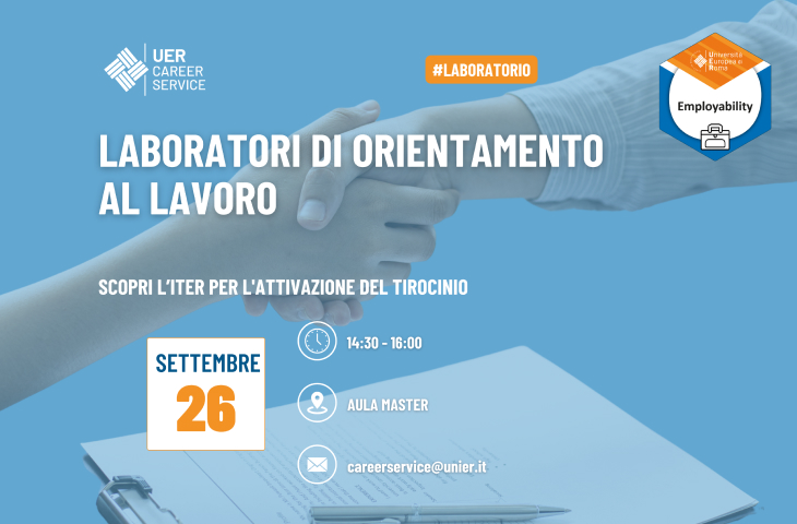 Presentazione dei laboratori di orientamento al lavoro e del processo tirocini